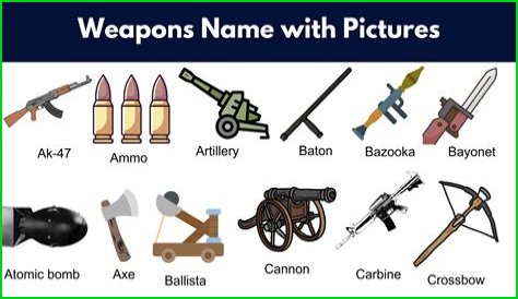 What is a weapon with 11 letters?